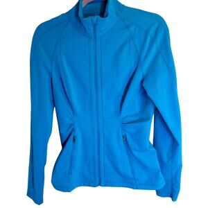 Zella Teal Active Jacket Stretch Fit Chill Vibes Core Aesthetic Zip up goals M